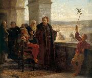 Wojciech Gerson, Sigismund the Old with Staxczyk at the Wawel Castle